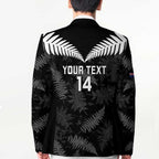 Custom New Zealand Silver Fern Football Blazer Go Aotearoa Grunge Black - Aussie Hoodie