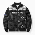 Custom New Zealand Silver Fern Football Bomber Puffer Jacket Go Aotearoa Grunge Black - Aussie Hoodie