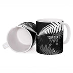 Custom New Zealand Silver Fern Football Ceramic Mug Go Aotearoa Grunge Black - Aussie Hoodie