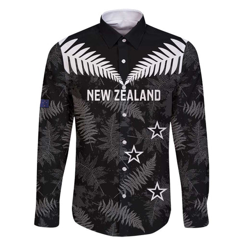 Custom New Zealand Silver Fern Football Family Matching Puletasi and Hawaiian Shirt Go Aotearoa Grunge Black - Aussie Hoodie