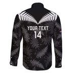 Custom New Zealand Silver Fern Football Family Matching Short Sleeve Bodycon Dress and Hawaiian Shirt Go Aotearoa Grunge Black - Aussie Hoodie
