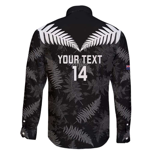 Custom New Zealand Silver Fern Football Family Matching Tank Maxi Dress and Hawaiian Shirt Go Aotearoa Grunge Black - Aussie Hoodie