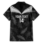 Custom New Zealand Silver Fern Football Hawaiian Shirt Go Aotearoa Grunge Black - Aussie Hoodie