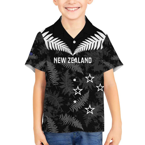 Custom New Zealand Silver Fern Football Hawaiian Shirt Go Aotearoa Grunge Black - Aussie Hoodie