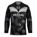 Custom New Zealand Silver Fern Football Hockey Jersey Go Aotearoa Grunge Black - Aussie Hoodie