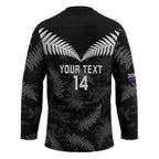 Custom New Zealand Silver Fern Football Hockey Jersey Go Aotearoa Grunge Black - Aussie Hoodie