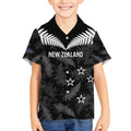 Custom New Zealand Silver Fern Football Kid Hawaiian Shirt Go Aotearoa Grunge Black - Aussie Hoodie