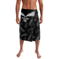Custom New Zealand Silver Fern Football Lavalava Go Aotearoa Grunge Black - Aussie Hoodie