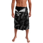Custom New Zealand Silver Fern Football Lavalava Go Aotearoa Grunge Black - Aussie Hoodie