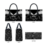 Custom New Zealand Silver Fern Football Leather Bag Go Aotearoa Grunge Black - Aussie Hoodie