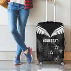 Custom New Zealand Silver Fern Football Luggage Cover Go Aotearoa Grunge Black - Aussie Hoodie
