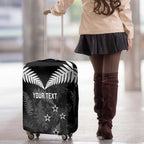 Custom New Zealand Silver Fern Football Luggage Cover Go Aotearoa Grunge Black - Aussie Hoodie