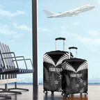 Custom New Zealand Silver Fern Football Luggage Cover Go Aotearoa Grunge Black - Aussie Hoodie