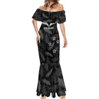 Custom New Zealand Silver Fern Football Mermaid Dress Go Aotearoa Grunge Black - Aussie Hoodie