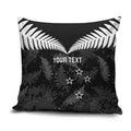 Custom New Zealand Silver Fern Football Pillow Cover Go Aotearoa Grunge Black - Aussie Hoodie