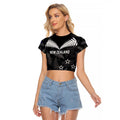 Custom New Zealand Silver Fern Football Raglan Cropped T Shirt Go Aotearoa Grunge Black - Aussie Hoodie