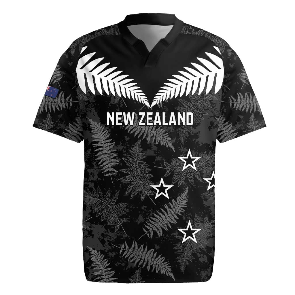 Custom New Zealand Silver Fern Football Rugby Jersey Go Aotearoa Grunge Black - Aussie Hoodie