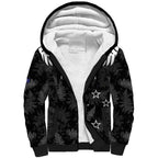 Custom New Zealand Silver Fern Football Sherpa Hoodie Go Aotearoa Grunge Black - Aussie Hoodie