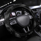 New Zealand Silver Fern Football Steering Wheel Cover Go Aotearoa Grunge Black - Aussie Hoodie