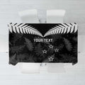 Custom New Zealand Silver Fern Football Tablecloth Go Aotearoa Grunge Black - Aussie Hoodie