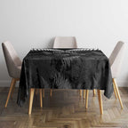 Custom New Zealand Silver Fern Football Tablecloth Go Aotearoa Grunge Black - Aussie Hoodie