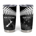 Custom New Zealand Silver Fern Football Tumbler Cup Go Aotearoa Grunge Black - Aussie Hoodie
