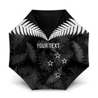 Custom New Zealand Silver Fern Football Umbrella Go Aotearoa Grunge Black - Aussie Hoodie