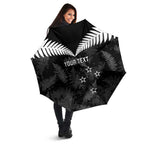 Custom New Zealand Silver Fern Football Umbrella Go Aotearoa Grunge Black - Aussie Hoodie