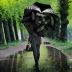 Custom New Zealand Silver Fern Football Umbrella Go Aotearoa Grunge Black - Aussie Hoodie