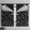 Custom New Zealand Silver Fern Football Window Curtain Go Aotearoa Grunge Black - Aussie Hoodie