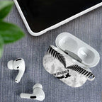 Custom New Zealand Silver Fern Football AirPods Case Go Aotearoa Grunge White - Aussie Hoodie