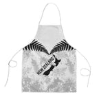 Custom New Zealand Silver Fern Football Apron Go Aotearoa Grunge White - Aussie Hoodie