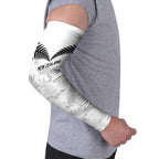Custom New Zealand Silver Fern Football Arm Sleeves Go Aotearoa Grunge White - Aussie Hoodie