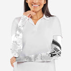 Custom New Zealand Silver Fern Football Arm Sleeves Go Aotearoa Grunge White - Aussie Hoodie