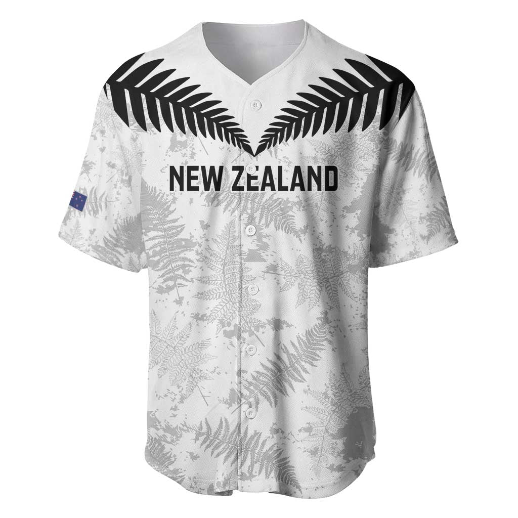 Custom New Zealand Silver Fern Football Baseball Jersey Go Aotearoa Grunge White - Aussie Hoodie