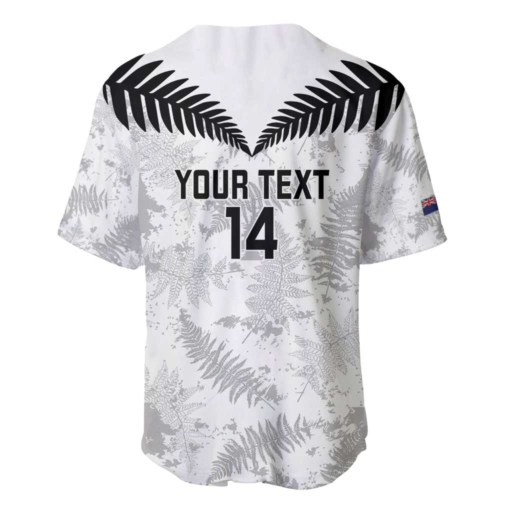 Custom New Zealand Silver Fern Football Baseball Jersey Go Aotearoa Grunge White - Aussie Hoodie