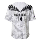 Custom New Zealand Silver Fern Football Baseball Jersey Go Aotearoa Grunge White - Aussie Hoodie