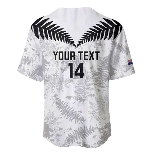 Custom New Zealand Silver Fern Football Baseball Jersey Go Aotearoa Grunge White - Aussie Hoodie