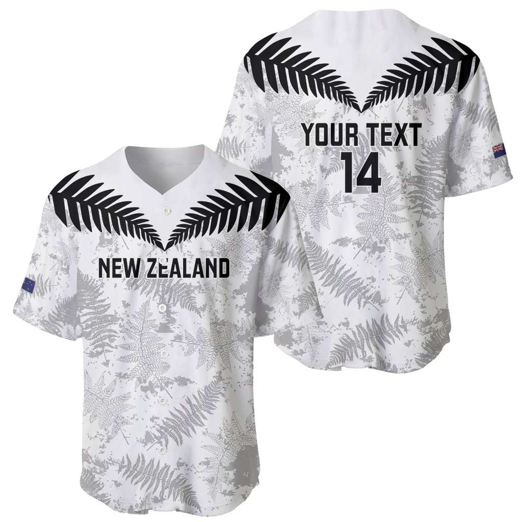 Custom New Zealand Silver Fern Football Baseball Jersey Go Aotearoa Grunge White - Aussie Hoodie