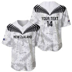 Custom New Zealand Silver Fern Football Baseball Jersey Go Aotearoa Grunge White - Aussie Hoodie