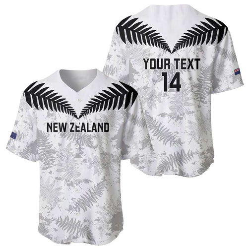 Custom New Zealand Silver Fern Football Baseball Jersey Go Aotearoa Grunge White - Aussie Hoodie