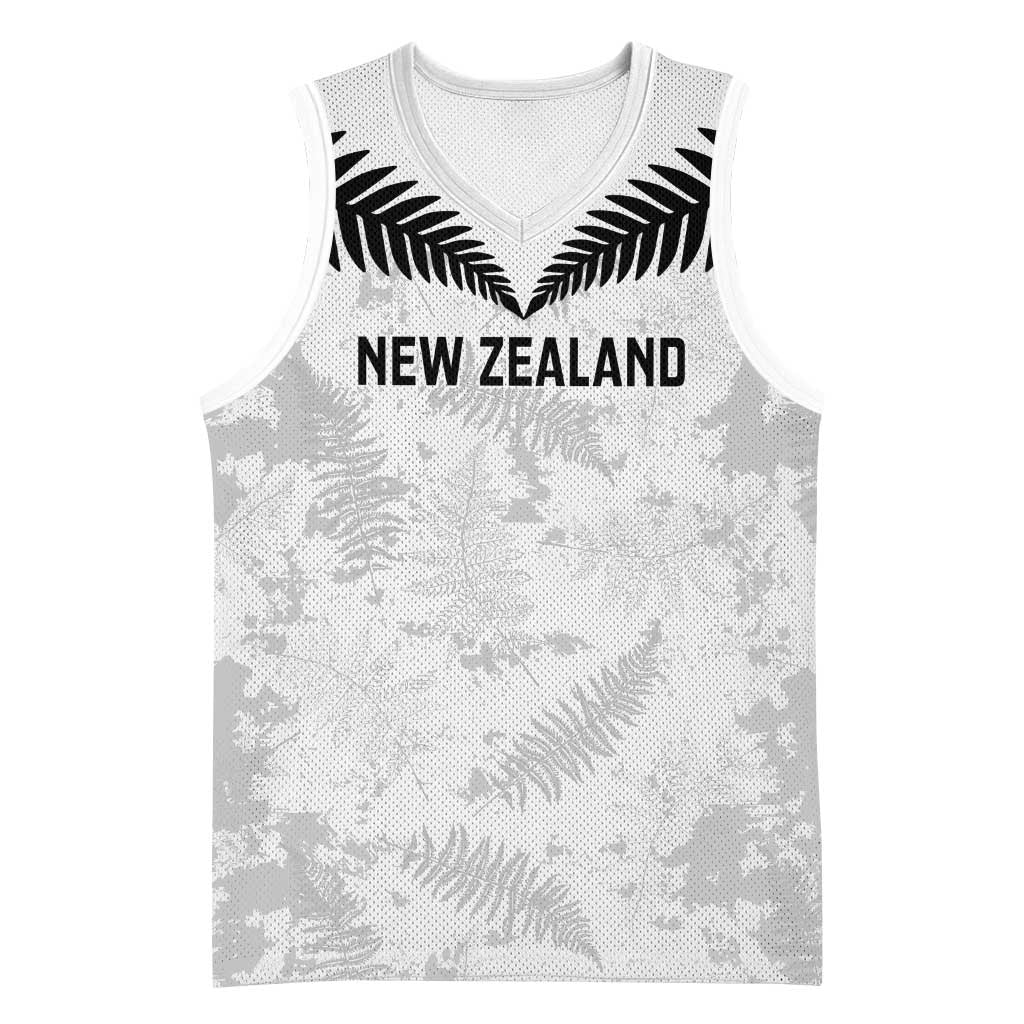 Custom New Zealand Silver Fern Football Basketball Jersey Go Aotearoa Grunge White - Aussie Hoodie