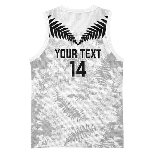 Custom New Zealand Silver Fern Football Basketball Jersey Go Aotearoa Grunge White - Aussie Hoodie