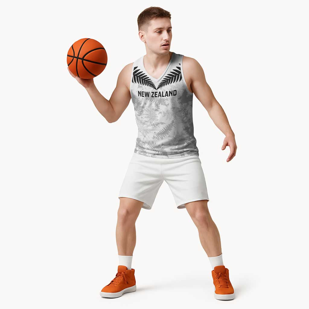 Custom New Zealand Silver Fern Football Basketball Jersey Go Aotearoa Grunge White - Aussie Hoodie