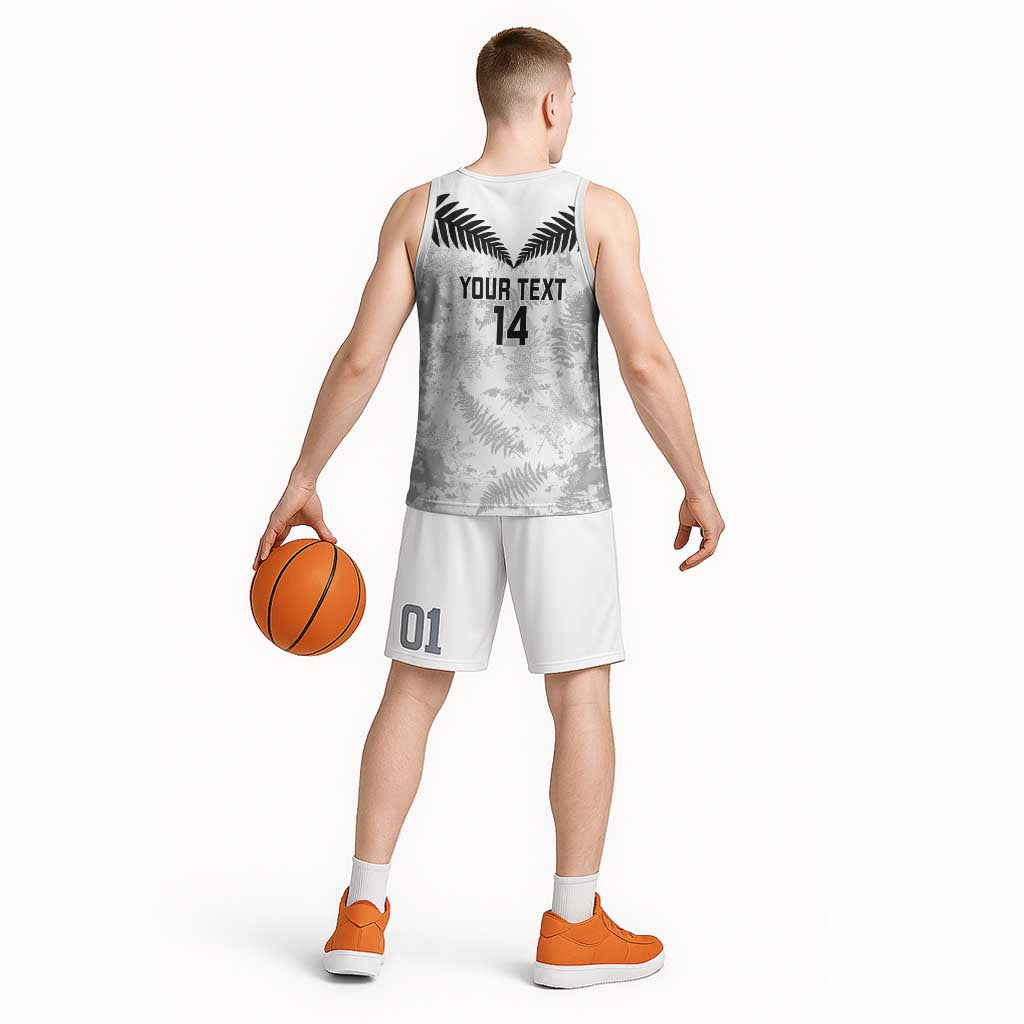 Custom New Zealand Silver Fern Football Basketball Jersey Go Aotearoa Grunge White - Aussie Hoodie