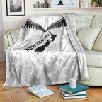 Custom New Zealand Silver Fern Football Blanket Go Aotearoa Grunge White - Aussie Hoodie