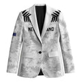Custom New Zealand Silver Fern Football Blazer Go Aotearoa Grunge White - Aussie Hoodie