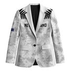 Custom New Zealand Silver Fern Football Blazer Go Aotearoa Grunge White - Aussie Hoodie