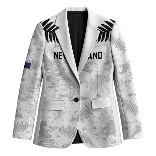 Custom New Zealand Silver Fern Football Blazer Go Aotearoa Grunge White - Aussie Hoodie