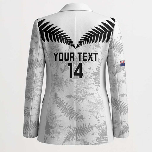 Custom New Zealand Silver Fern Football Blazer Go Aotearoa Grunge White - Aussie Hoodie